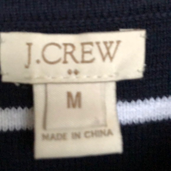 J Crew Medium Navy and white sweater - Picture 2 of 2